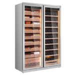 Raching CD1200A Nevera americana para vino y humidor de puros de acero inoxidable