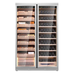 un humidor dúo para puros y vino